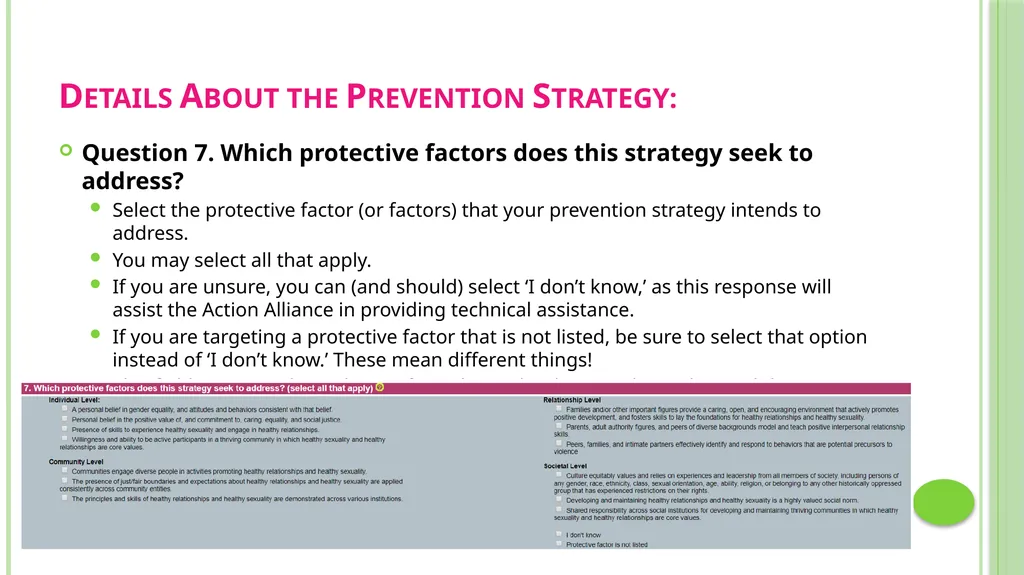Prevention Data Collection Form VAdata: Virginia’s - slide 26 of 33
