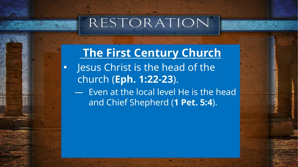 DO WE NEED IT? The First Century Church Jesus - slide 3 of 15