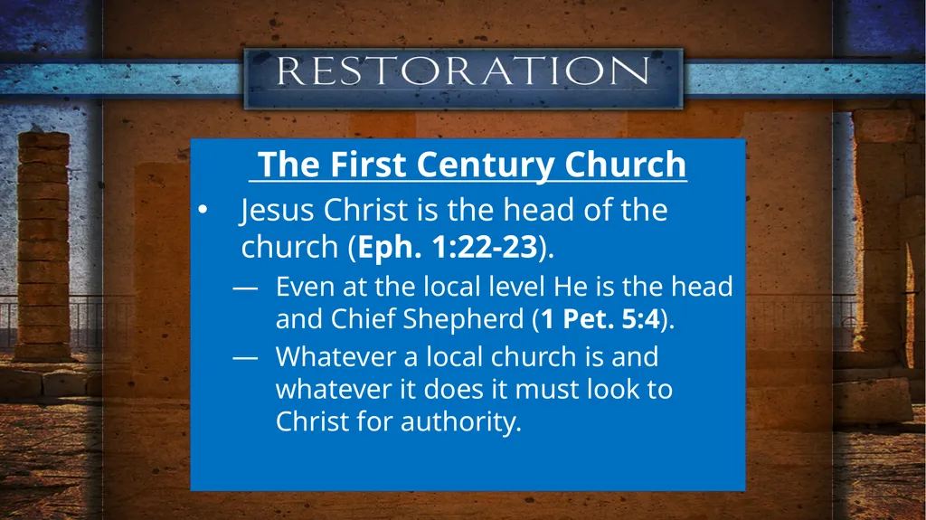 DO WE NEED IT? The First Century Church Jesus - slide 5 of 15