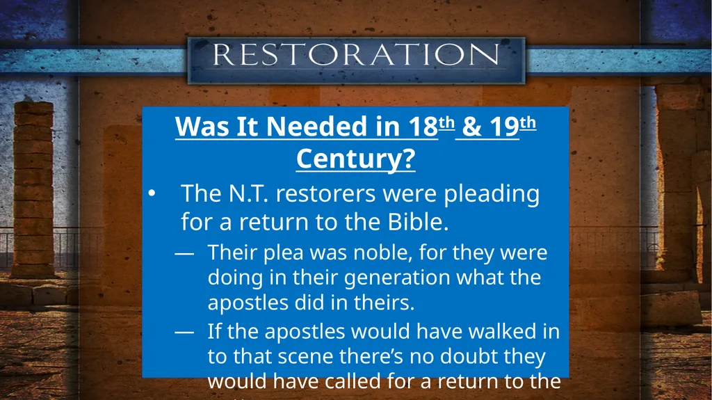 DO WE NEED IT? The First Century Church Jesus - slide 11 of 15