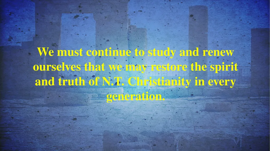DO WE NEED IT? The First Century Church Jesus - slide 14 of 15