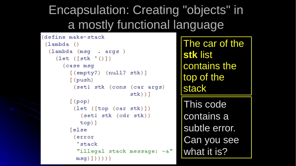 CSSE 304 Day 9 Two A6/A7 solutions "OOP" in - slide 8 of 13