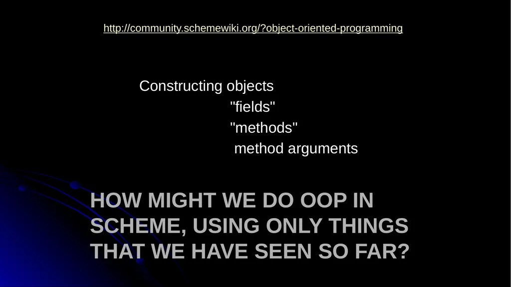 CSSE 304 Day 9 Two A6/A7 solutions "OOP" in - slide 5 of 13