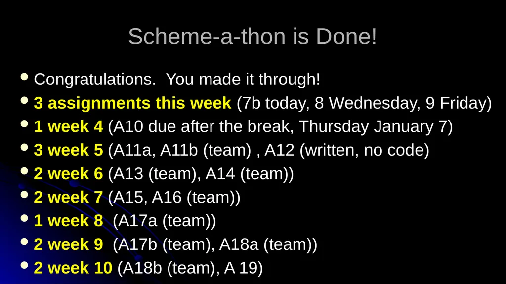 CSSE 304 Day 9 Two A6/A7 solutions "OOP" in - slide 2 of 13
