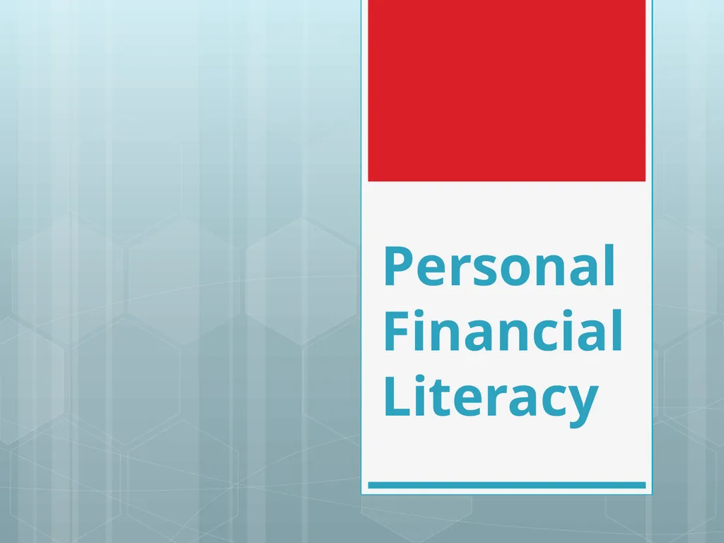 Personal Financial Literacy Financial Literacy