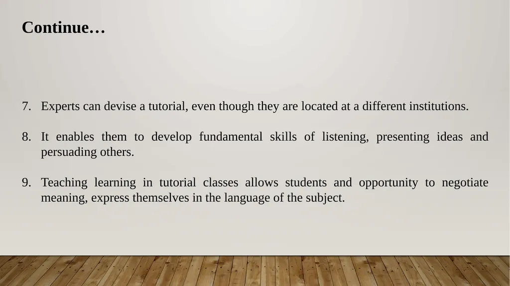 Autocratic Teaching Style: Tutorial Teaching - slide 9 of 11