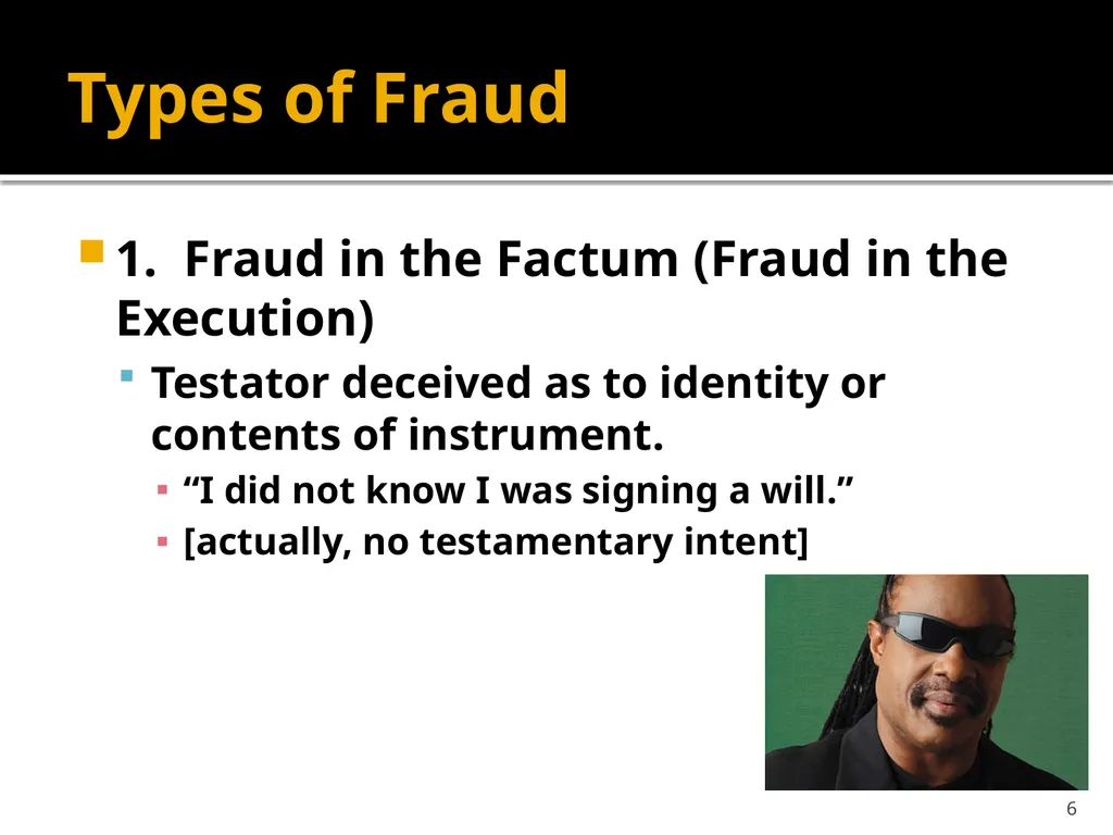 Fraud 1 Elements 1. False representation to - slide 6 of 7