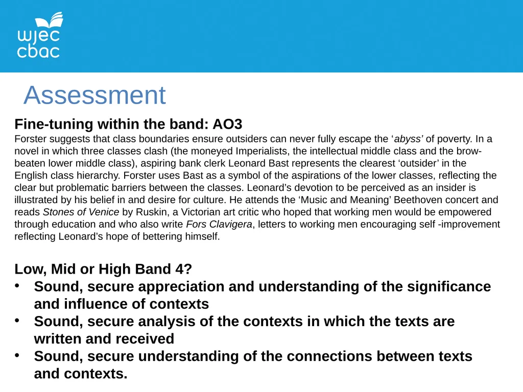 WJEC A LEVEL ENGLISH LITERATURE UNIT 5: PROSE - slide 13 of 14