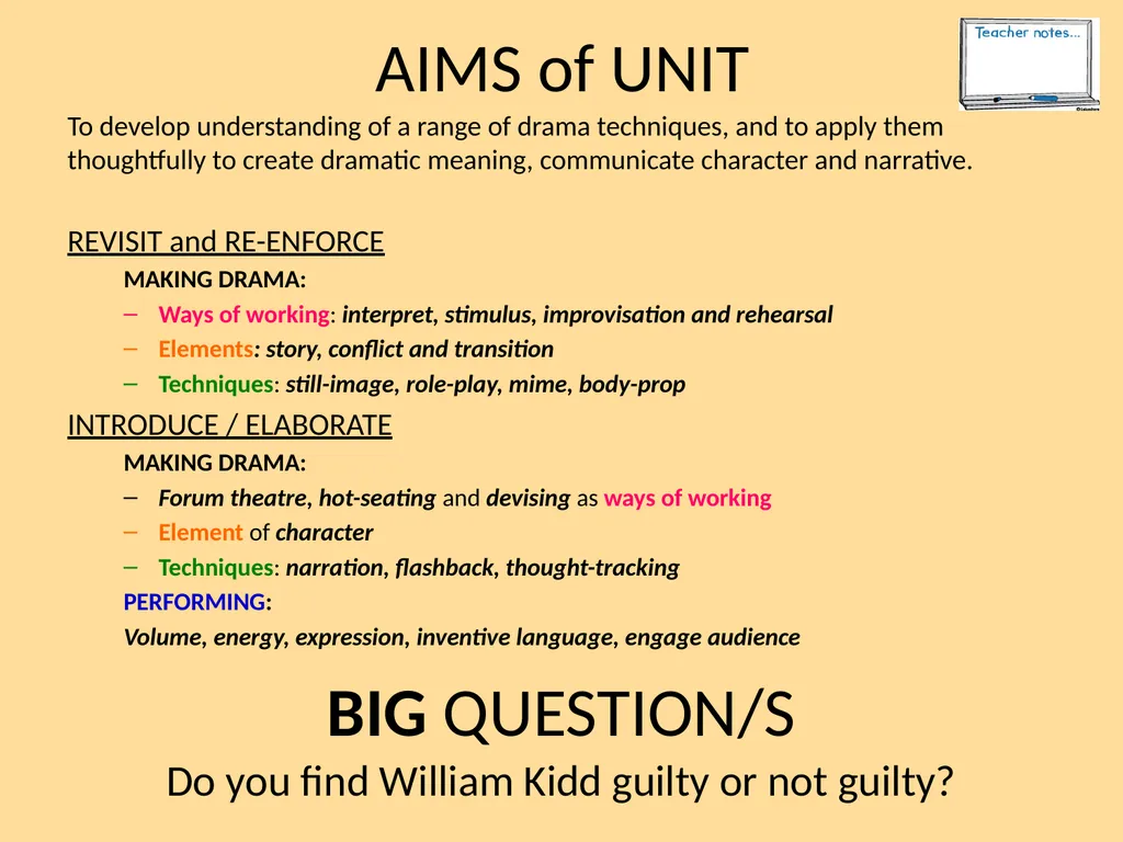 AIMS of UNIT To develop understanding of a range - slide 2 of 12