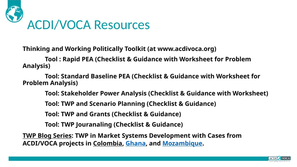 TWP in MSD Training of Trainers Guide for - slide 79 of 79