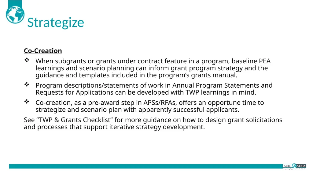 TWP in MSD Training of Trainers Guide for - slide 74 of 79