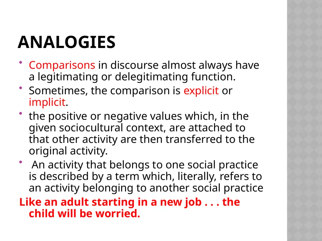 The Discursive Construction of Legitimation By - slide 19 of 36