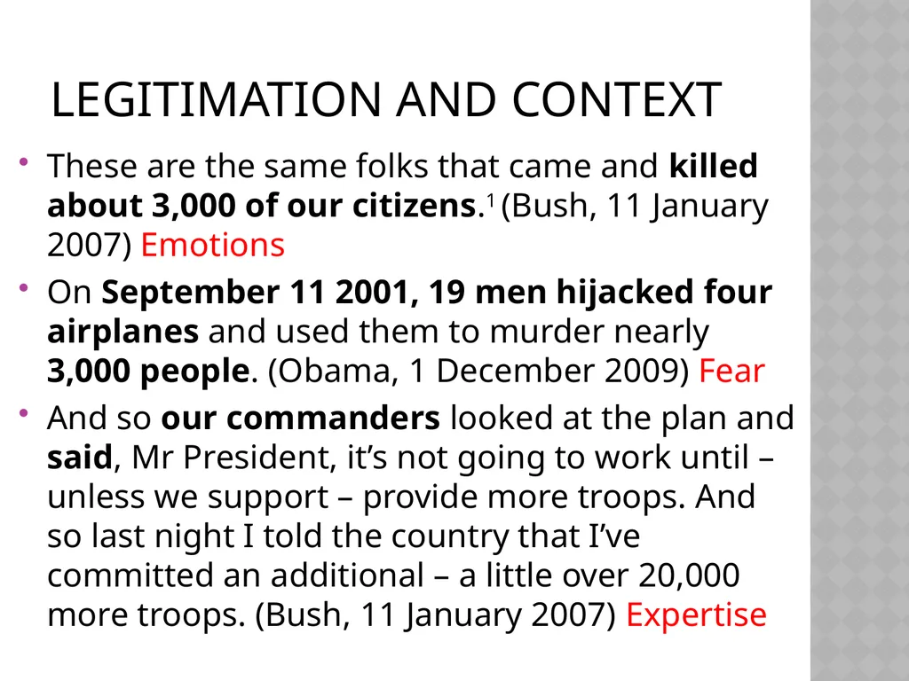 The Discursive Construction of Legitimation By - slide 34 of 36