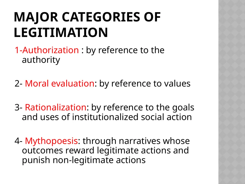 The Discursive Construction of Legitimation By - slide 7 of 36
