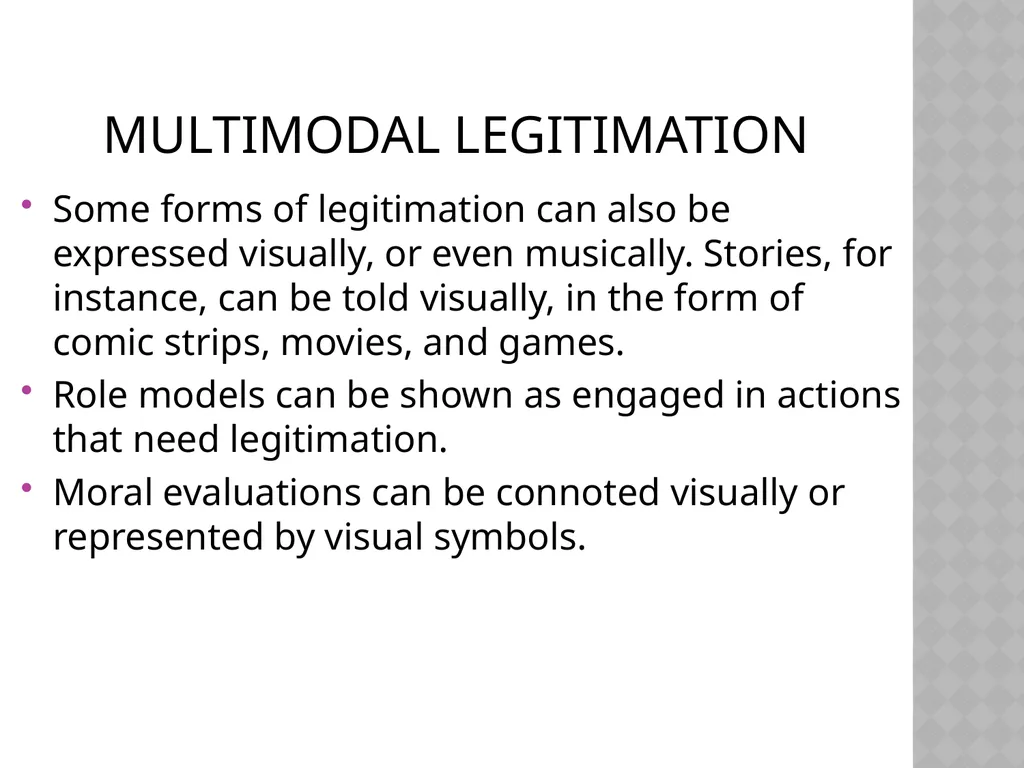 The Discursive Construction of Legitimation By - slide 33 of 36