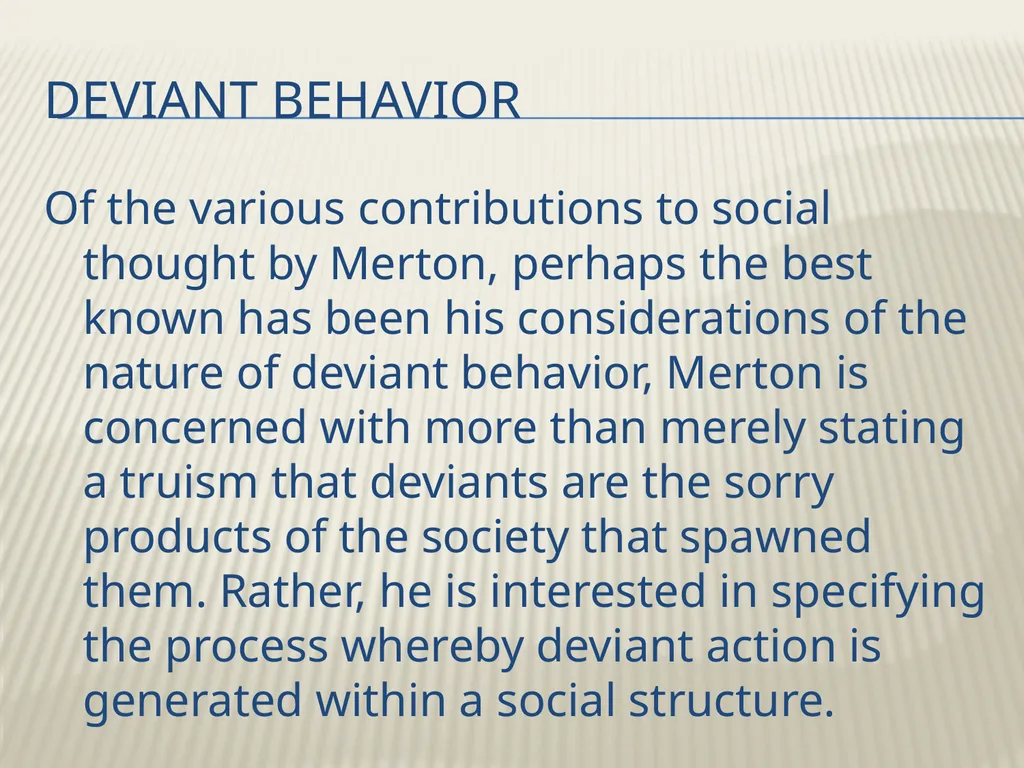 Robert K. Merton’s Functional analysis By Frank W. - slide 33 of 41