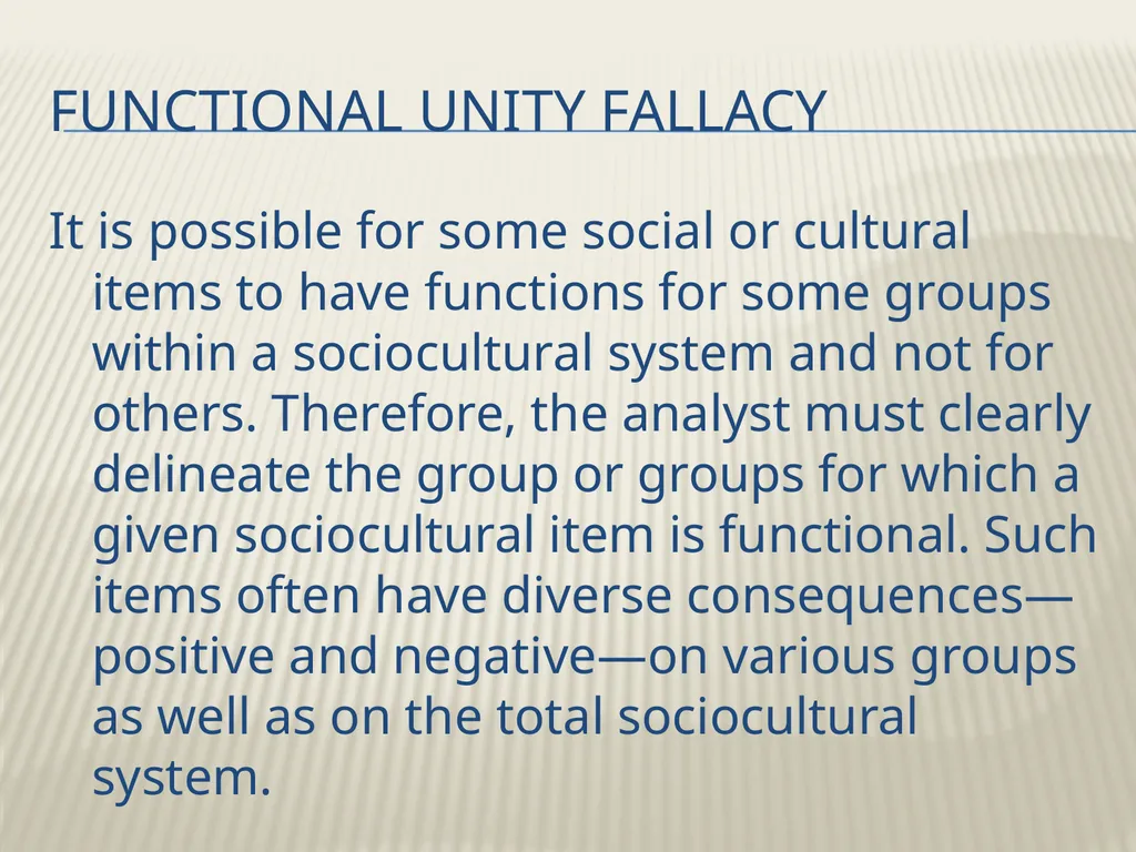 Robert K. Merton’s Functional analysis By Frank W. - slide 11 of 41
