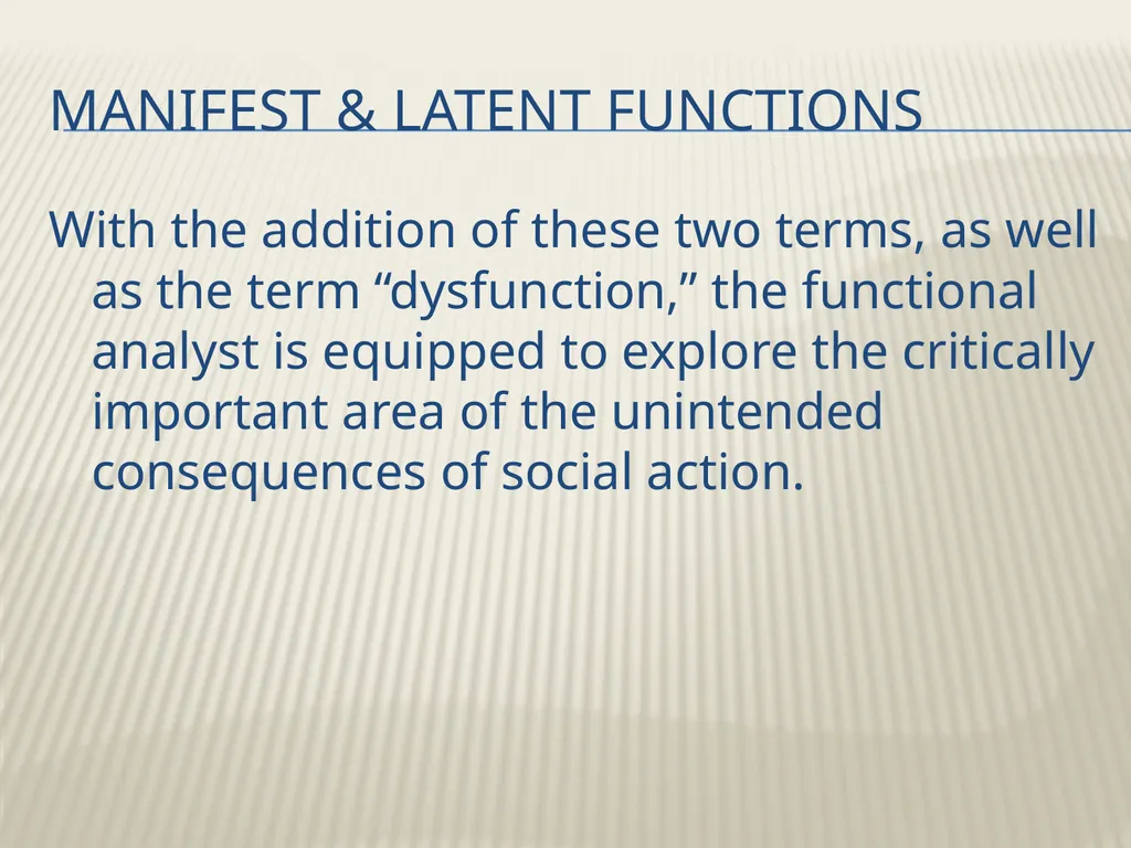 Robert K. Merton’s Functional analysis By Frank W. - slide 28 of 41