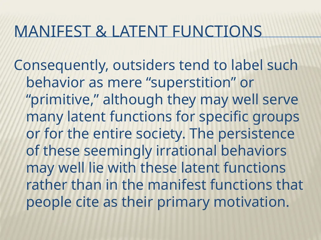 Robert K. Merton’s Functional analysis By Frank W. - slide 30 of 41