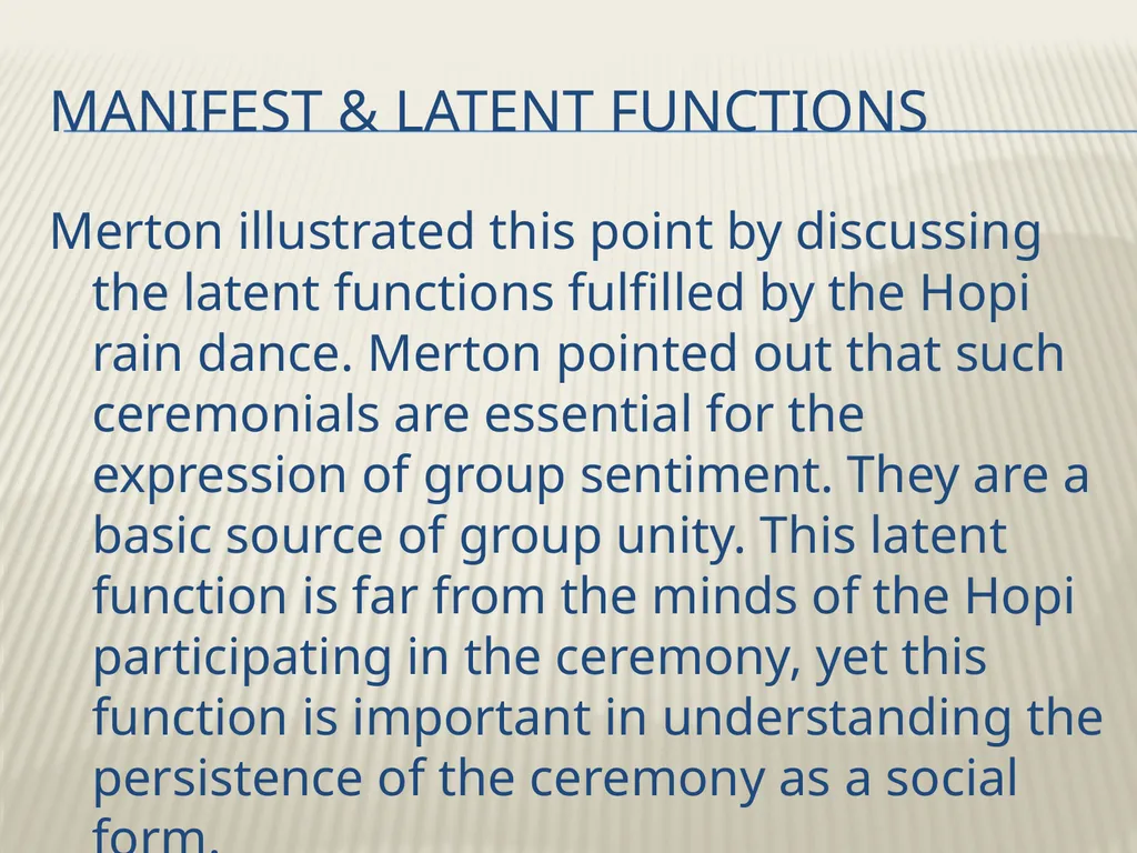 Robert K. Merton’s Functional analysis By Frank W. - slide 31 of 41