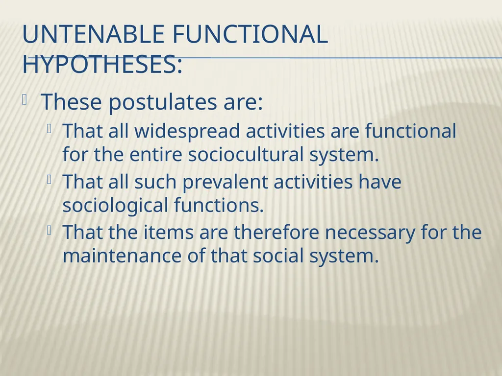 Robert K. Merton’s Functional analysis By Frank W. - slide 8 of 41