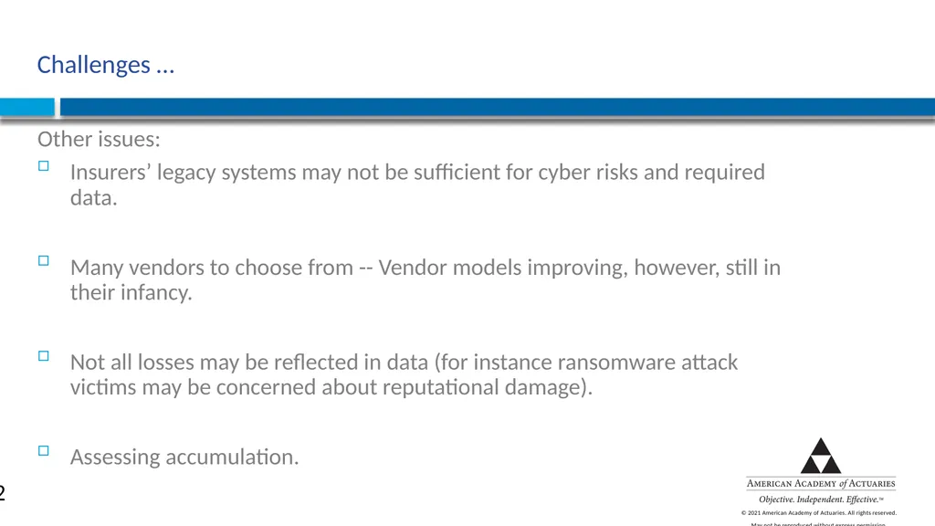 CYBER RISK INSURANCE Norman Niami Chairperson, - slide 22 of 38