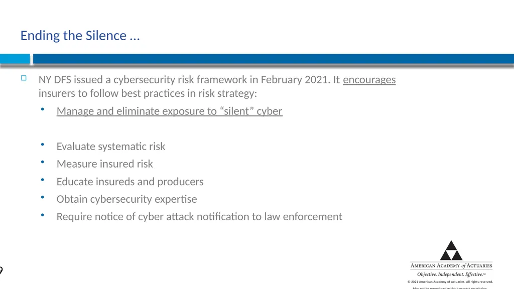 CYBER RISK INSURANCE Norman Niami Chairperson, - slide 29 of 38