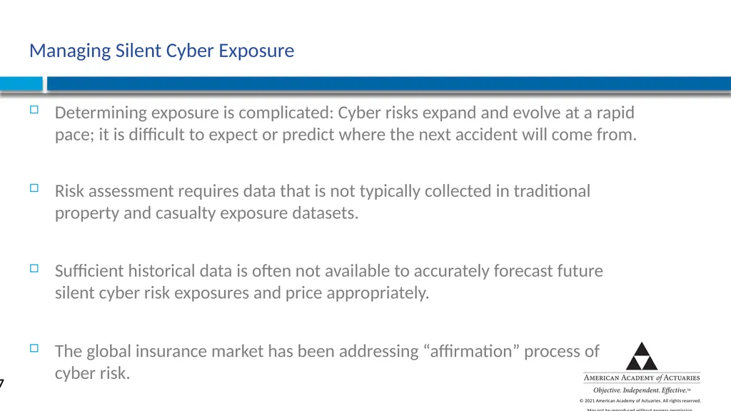 CYBER RISK INSURANCE Norman Niami Chairperson, - slide 27 of 38