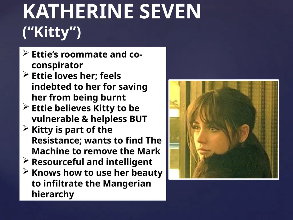 THE MARK BY EDITH BULBRING MAIN CHARACTERS AND - slide 4 of 10