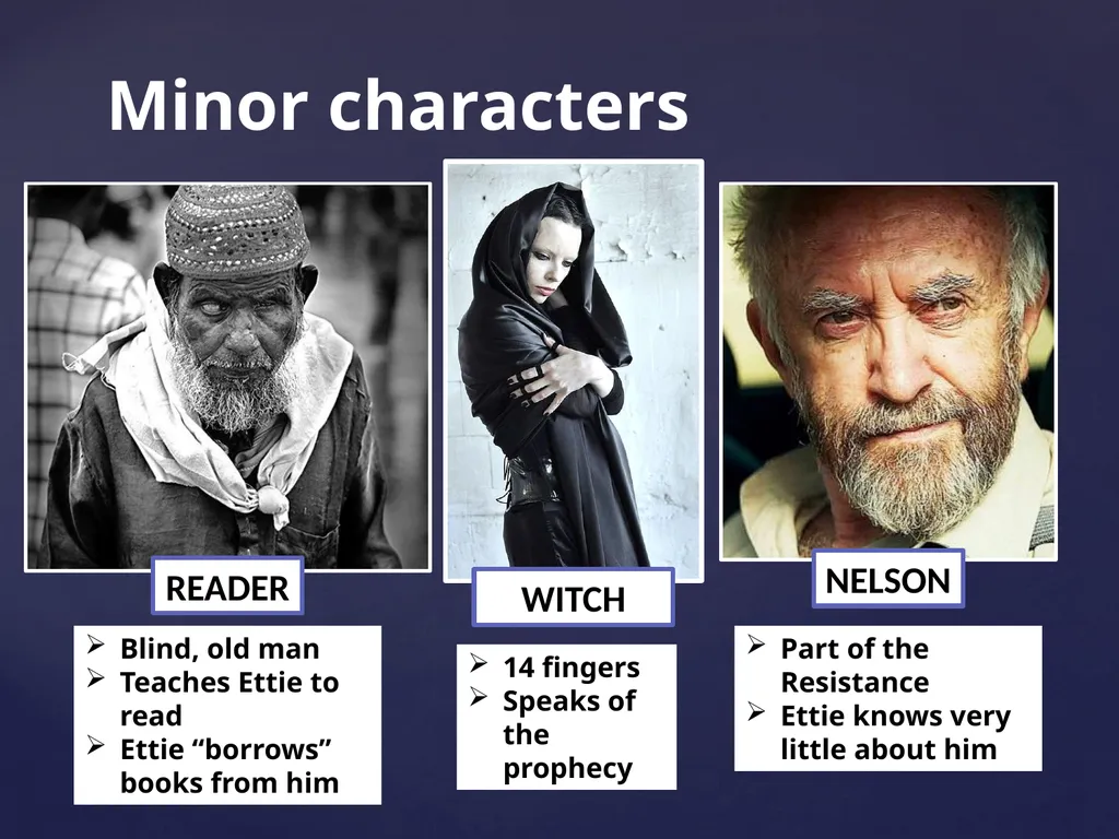 THE MARK BY EDITH BULBRING MAIN CHARACTERS AND - slide 7 of 10