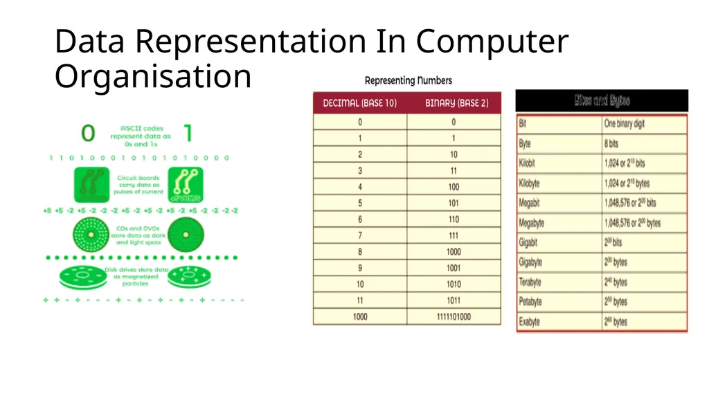 COMPUTER ORGANISATION DATA REPRESENTATION IN - slide 5 of 12