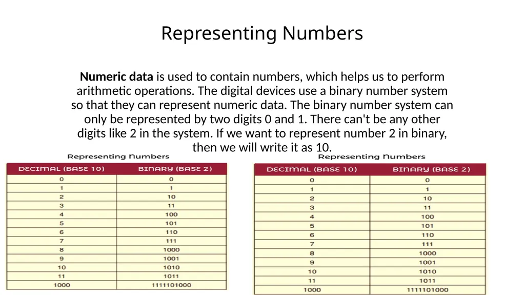 COMPUTER ORGANISATION DATA REPRESENTATION IN - slide 6 of 12