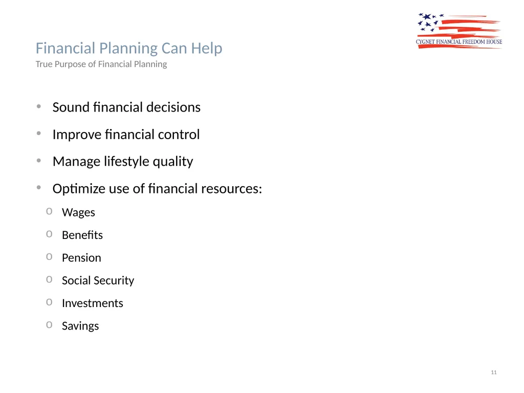 The Cygnet Process Lifestyle Quality Financial - slide 11 of 24