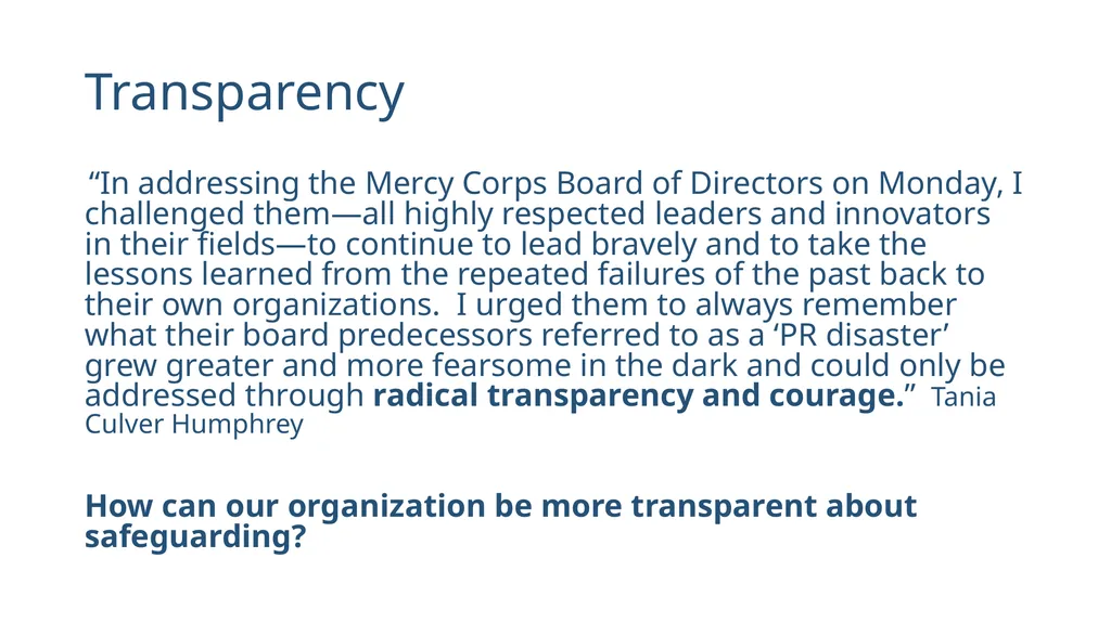 Senior Leadership Toolkit Establishing a - slide 18 of 22