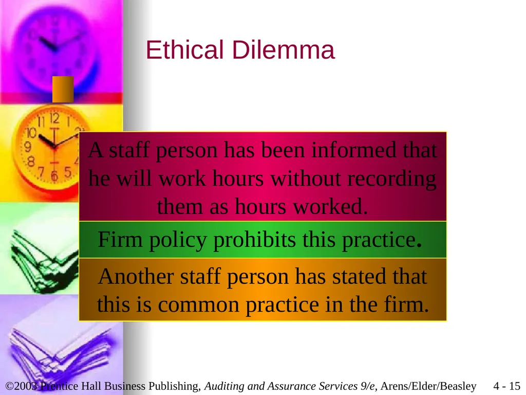 Professional Ethics Chapter 4 Learning Objective 1 - slide 15 of 45