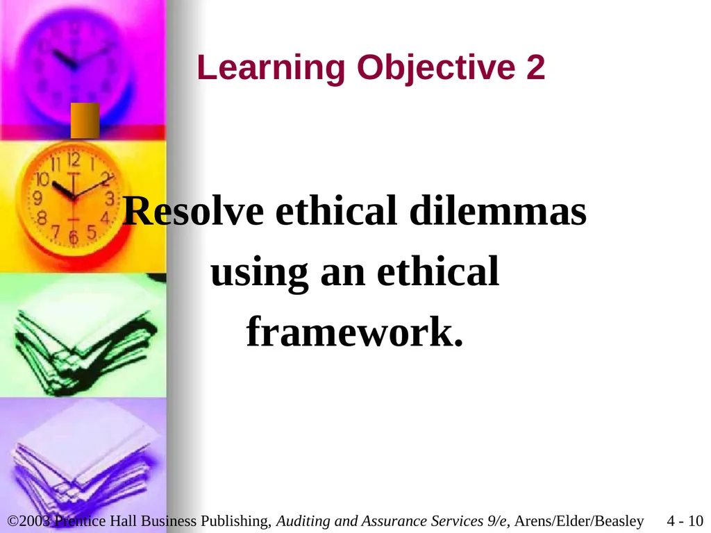 Professional Ethics Chapter 4 Learning Objective 1 - slide 10 of 45