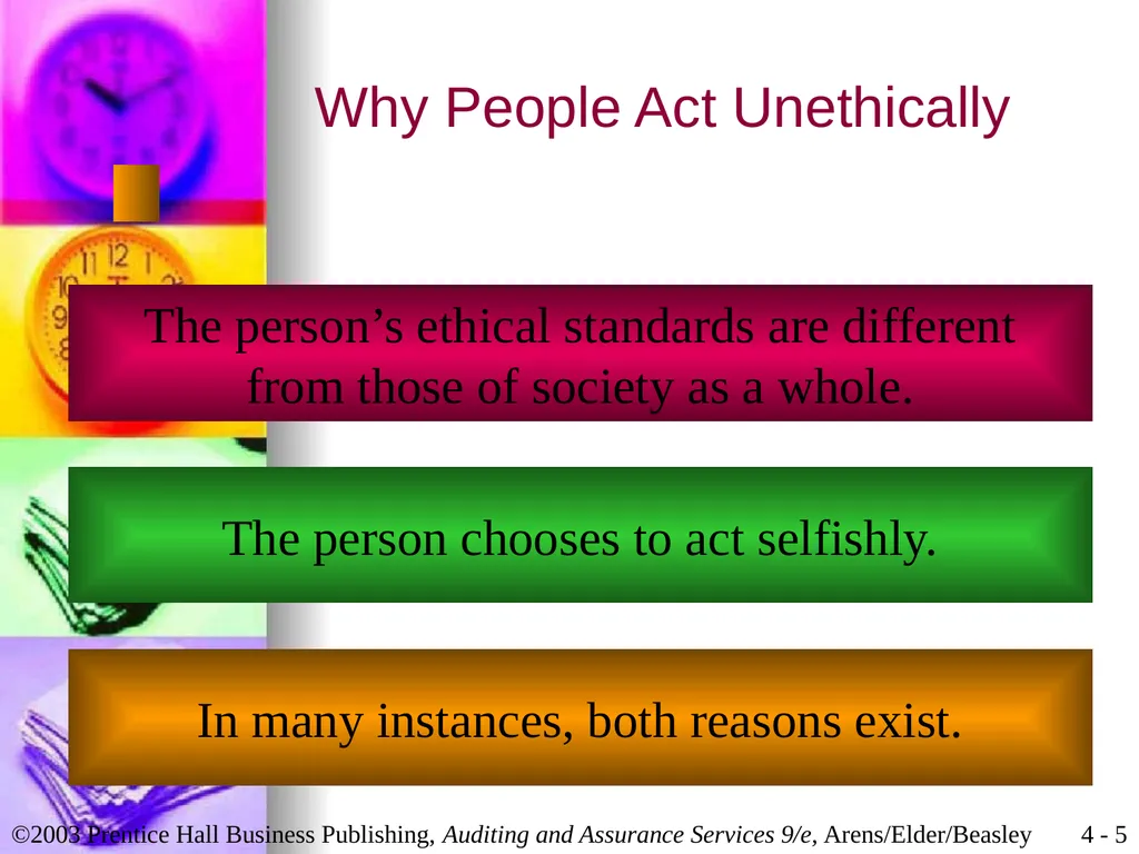 Professional Ethics Chapter 4 Learning Objective 1 - slide 5 of 45