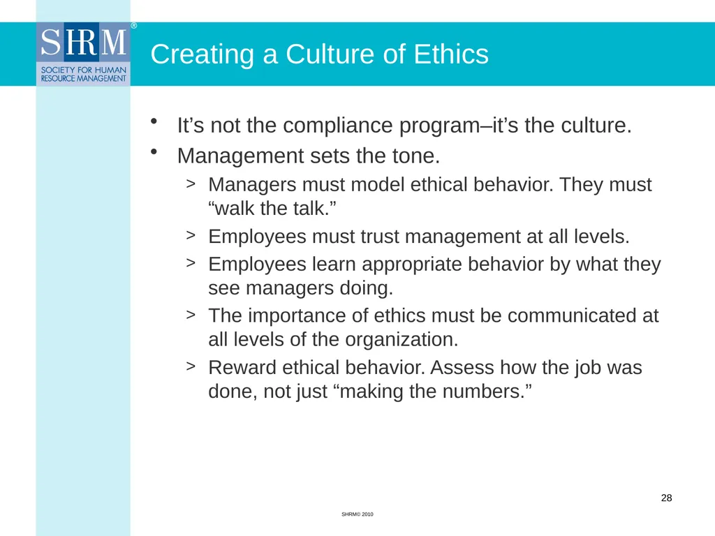 Ethics in Human Resource Management Myrna L. - slide 28 of 36