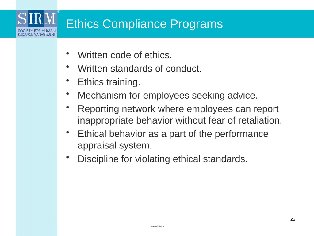 Ethics in Human Resource Management Myrna L. - slide 26 of 36