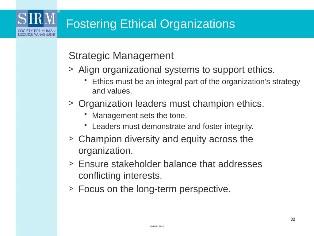 Ethics in Human Resource Management Myrna L. - slide 30 of 36