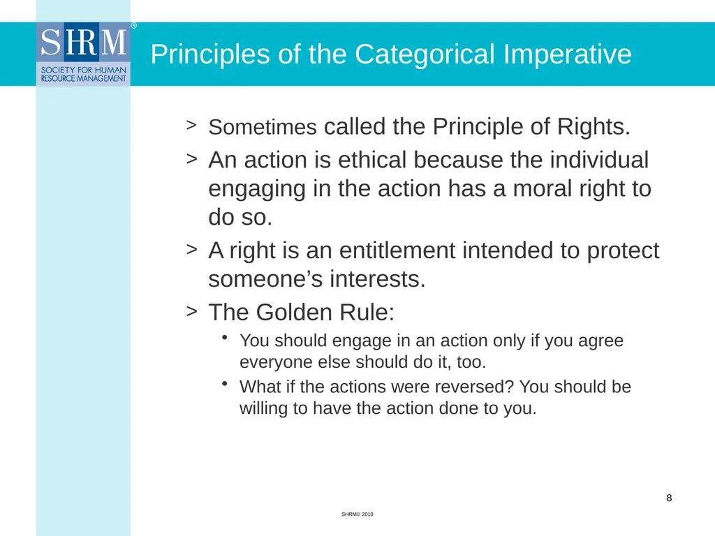 Ethics in Human Resource Management Myrna L. - slide 8 of 36