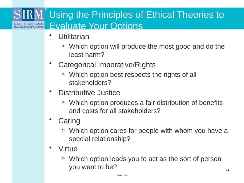 Ethics in Human Resource Management Myrna L. - slide 24 of 36