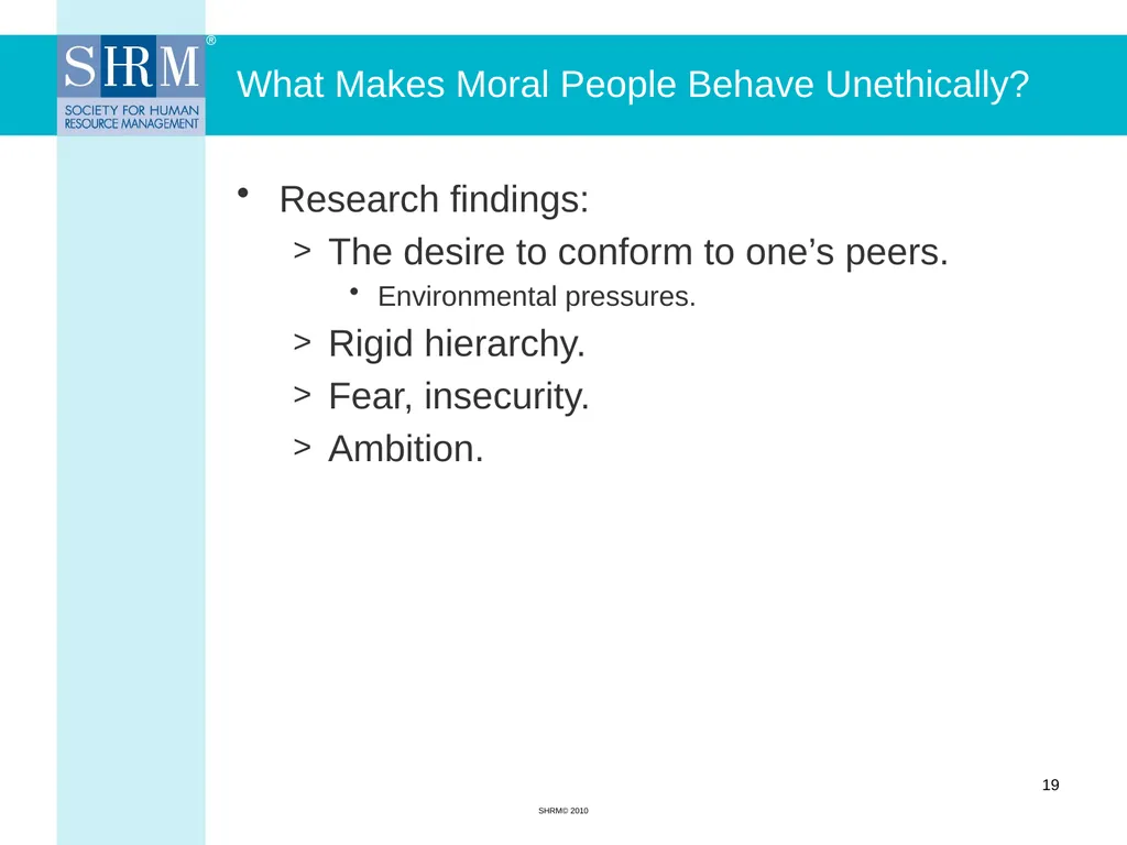 Ethics in Human Resource Management Myrna L. - slide 19 of 36