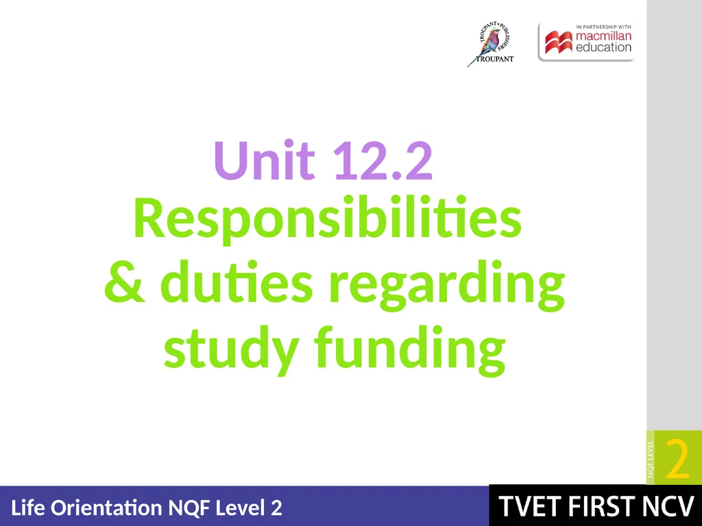 Life Orientation: Life Skills NQF 2 Explain - slide 11 of 22