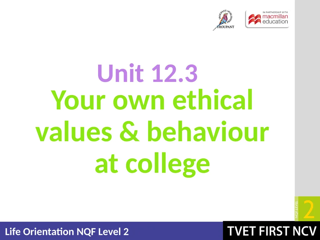 Life Orientation: Life Skills NQF 2 Explain - slide 17 of 22