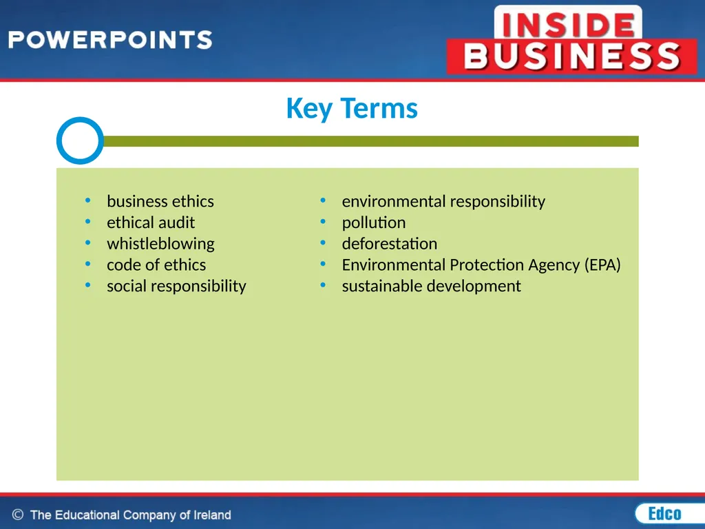 Chapter 27: Ethical, Social and Environmental - slide 22 of 23