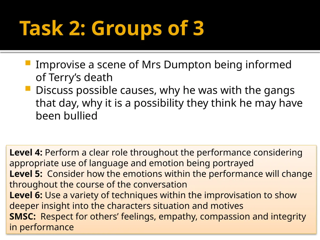Status How can we show in a performance a - slide 13 of 57