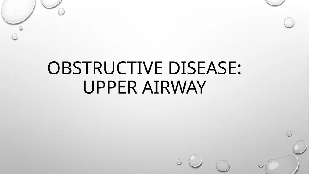Obstructive and restrictive Lung Disease Jed - slide 3 of 36