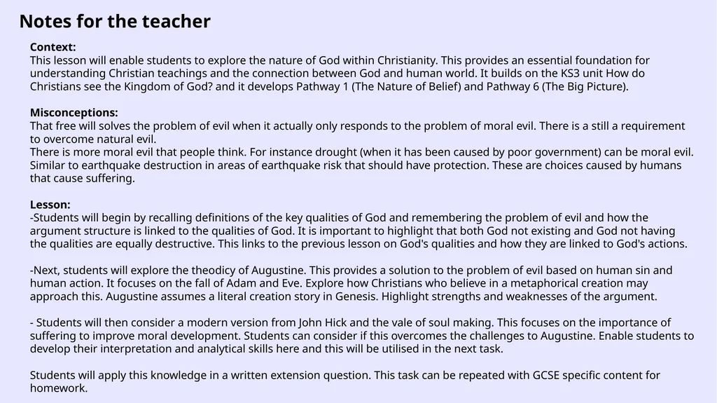 Notes for the teacher Context: This lesson will - slide 1 of 22