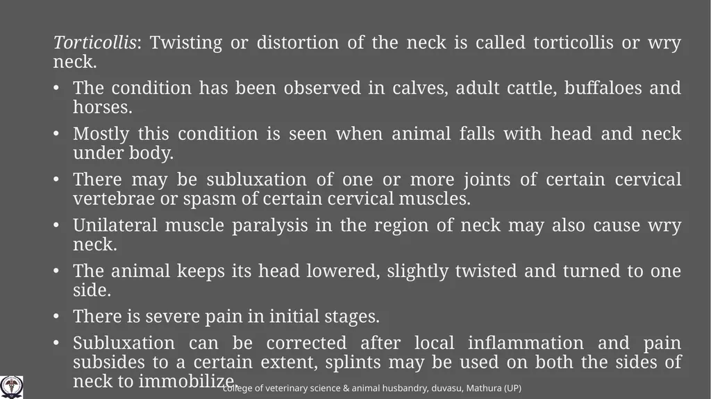 poll evil and other affections of the neck Gulshan - slide 8 of 8